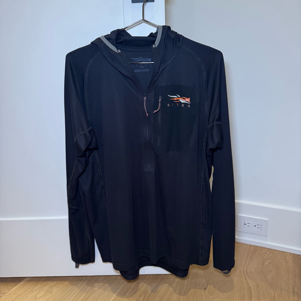 Men’s Sitka Black Core Lightweight Hoodie Large
